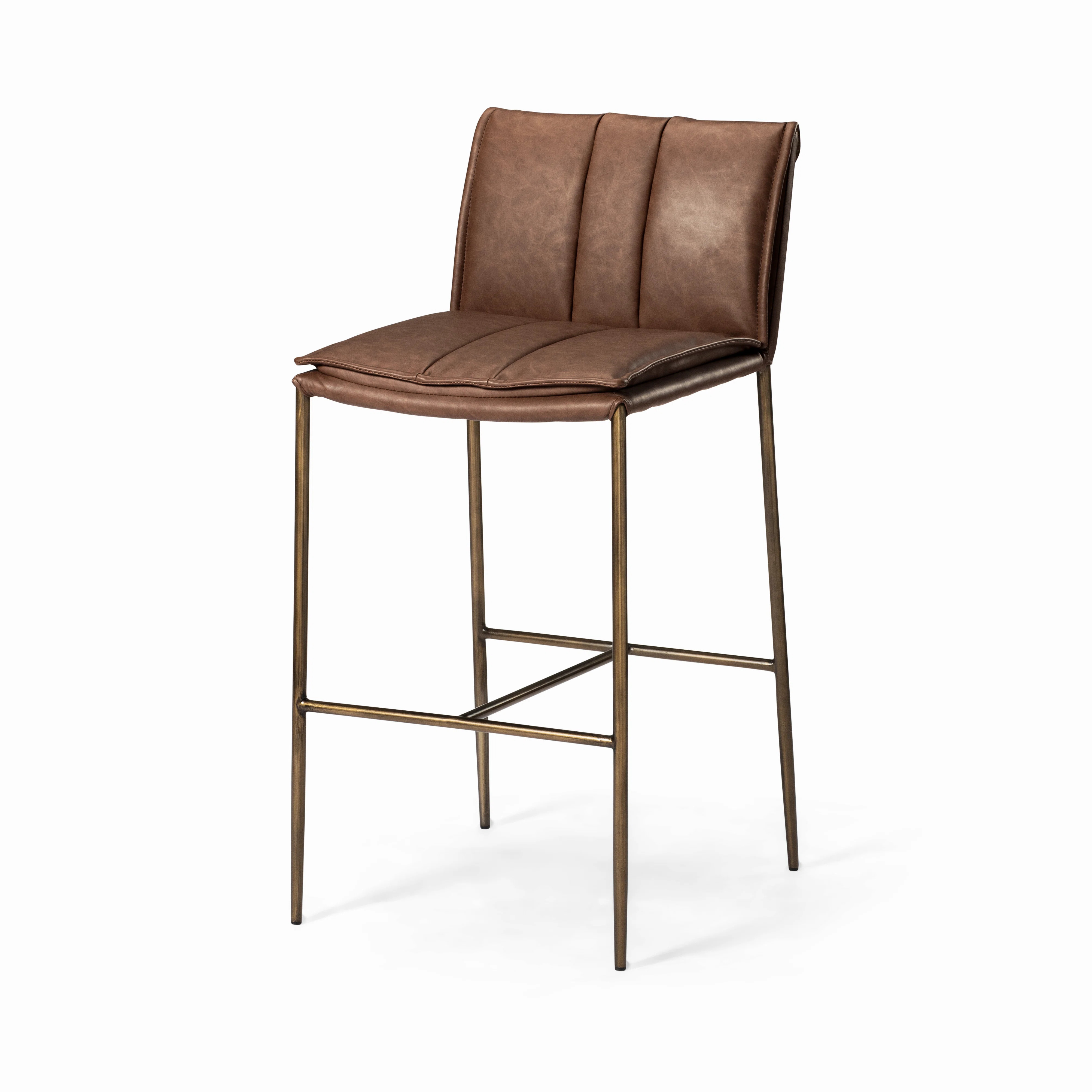 Maven Lane Gerard Stool with Vegan Leather Upholstery | Wayfair North America