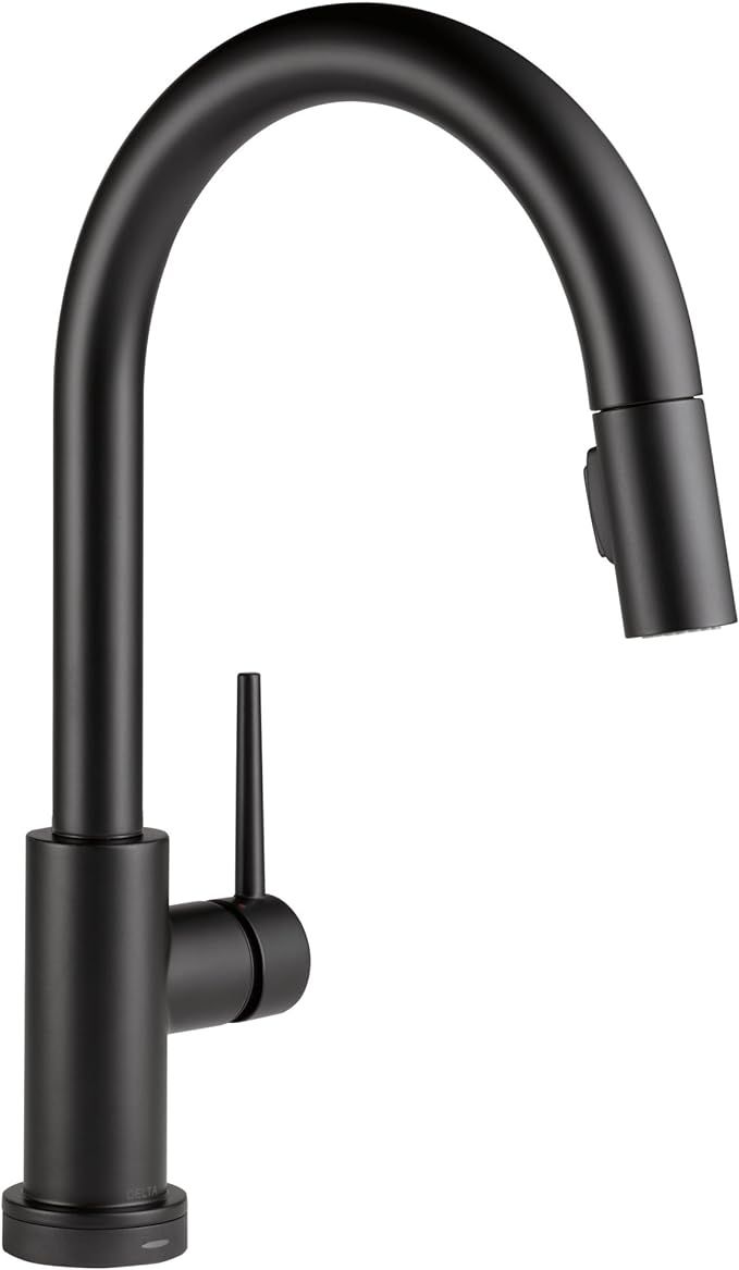 Delta Faucet Trinsic Matte Black Kitchen Faucet Touch, Touch Kitchen Faucets with Pull Down Spray... | Amazon (US)