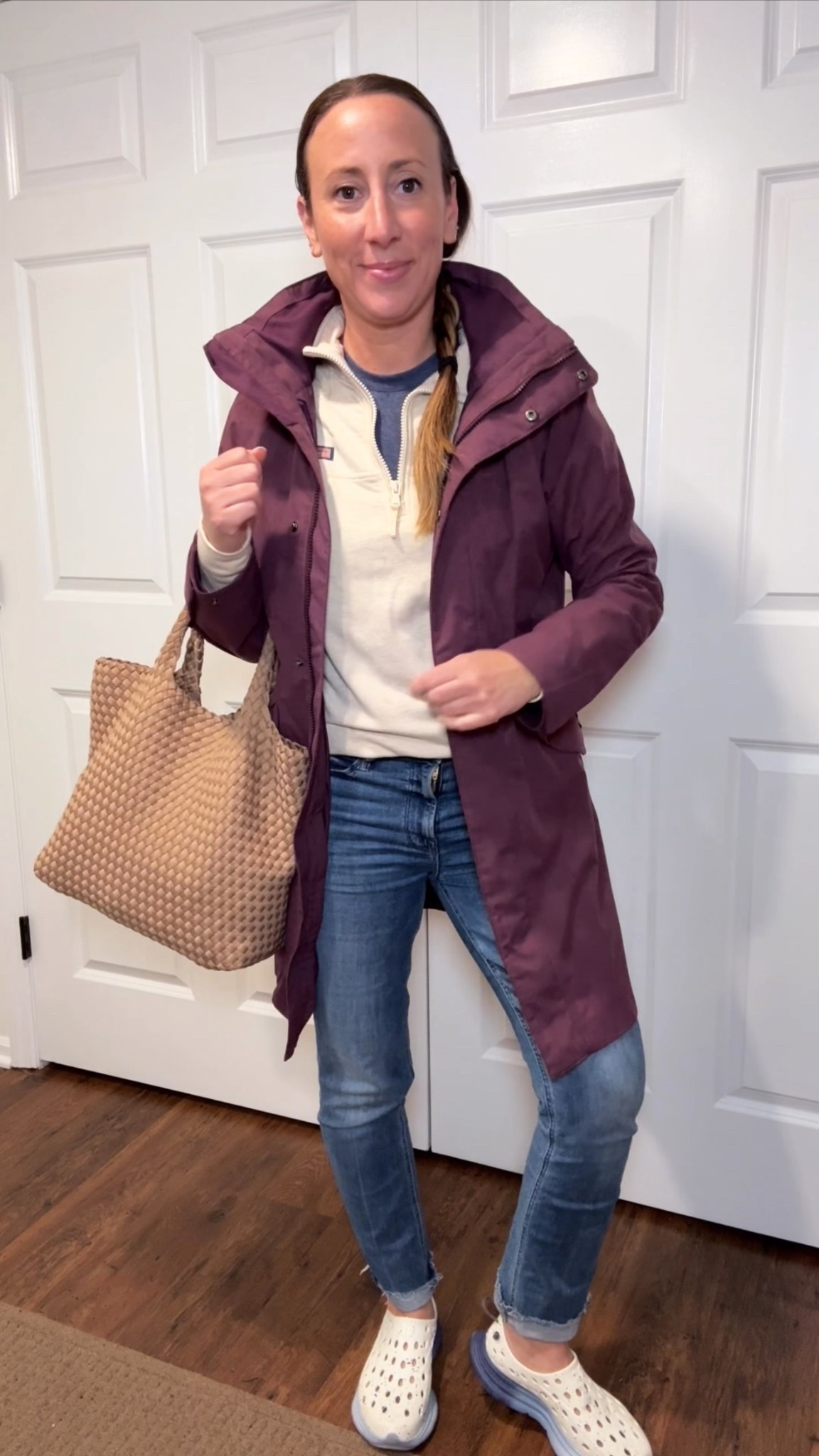 Rainy day school pick-up look—easy, comfy, and weather-proof!

Wearing my go-to jeans + these cane shoes that are basically made for wet sidewalks (no worries about puddles!). Layered with the softest Amazon tee (you get 3 for under $20—seriously a staple), a cozy Vineyard Vines sweatshirt for warmth, and my trusty rain jacket that’s kept me dry through it all.

Finished it off with my Naghedi tote that can handle the rain—no stress, no soaking!

Everything is linked here for you to shop!
Perfect for mom life, errands, or any gloomy day on the go.

_____

	•	rainy day outfit for moms
	•	school pickup outfit ideas
	•	casual rainy day outfit
	•	mom style rainy weather
	•	waterproof shoes for women
	•	best rain jacket for women
	•	Amazon basic tees under $


#LTKActive #LTKKids #LTKFindsUnder100