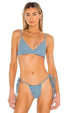 Frankies Bikinis Claire Terry Bikini Top in Positano Stripe from Revolve.com | Revolve Clothing (Global)