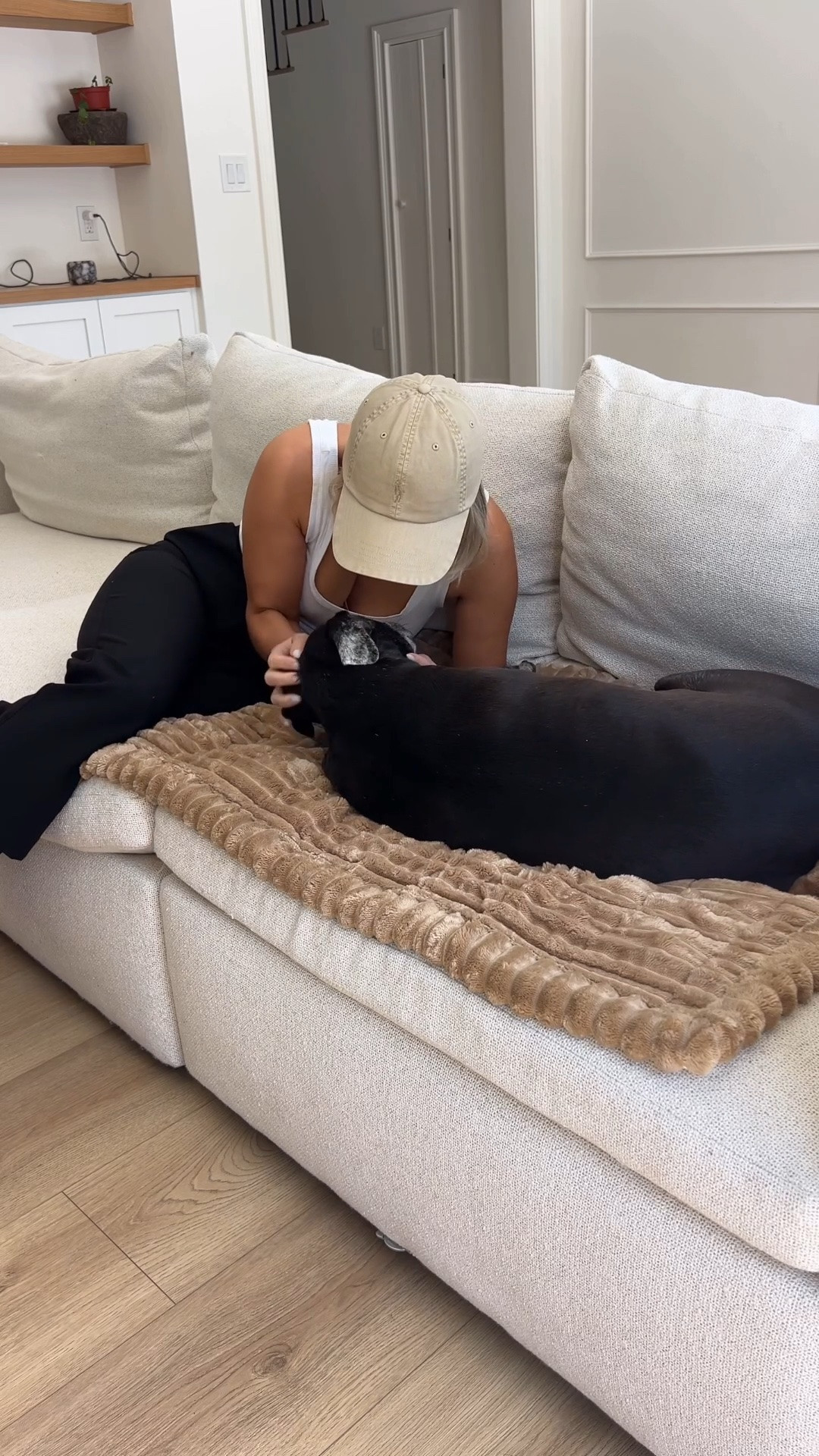 If you have dogs, you NEED this! The little non-slip backing keeps it in place on the couch and helps keep all the dog hair contained in one spot instead of alllll over your couch 🙌🏼

#LTKU #LTKHome