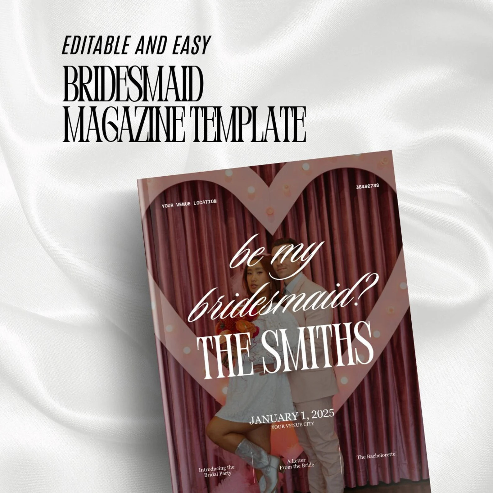 Will You Be My Bridesmaid Magazinetemplate for Canva, Easy Editing, 16 Pages, Bridesmaid Proposal... | Etsy (US)