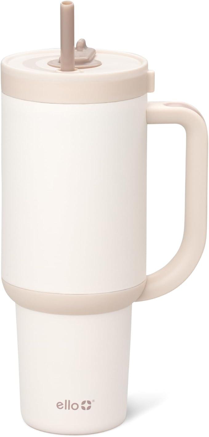 Ello Oasis 30 oz Tumbler with Handle & Retracting Straw | Reusable Insulated Stainless Steel Cup ... | Amazon (US)