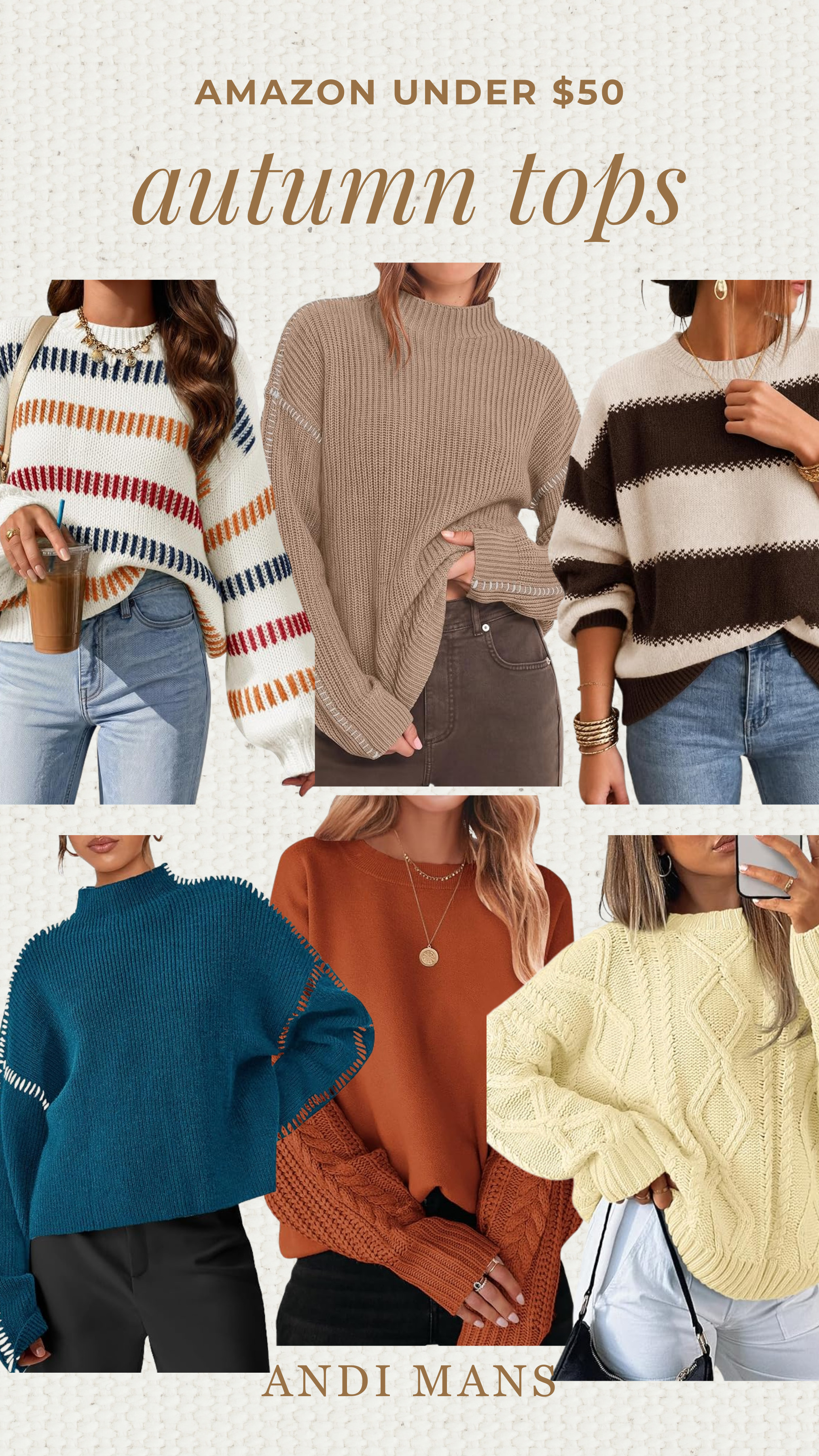 Fall tops that feel elevated but cost less than a nice lunch. I rounded up my favorite Amazon pieces all under $50, styled in the warm earthy tones I love. These are the tops making my transitional wardrobe so much easier this season. Everything is linked here for you to shop.  

 #LTKgrwm #LTKootd #LTKOver40