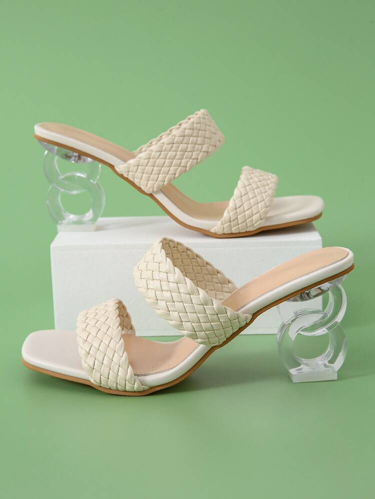 Braided Design Sculptural Heeled Mules | SHEIN