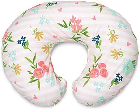 Boppy Original Nursing Pillow & Positioner, Pink Floral Stripe, Cotton Blend Fabric with Allover ... | Amazon (US)