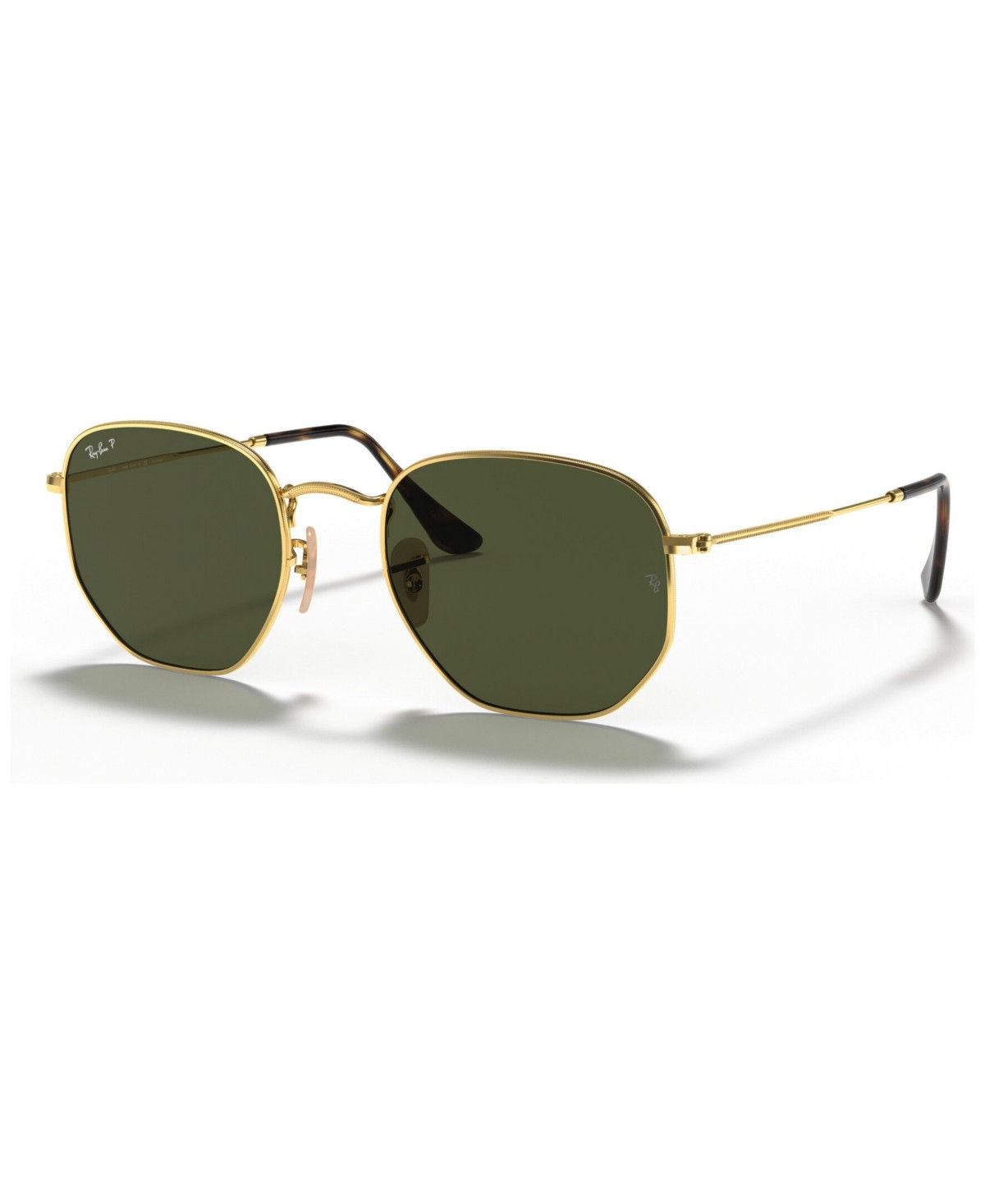 Ray-Ban Unisex Geometric Polarized Metal Sunglasses, RB3548N - Gold/Green Polar | Macy's