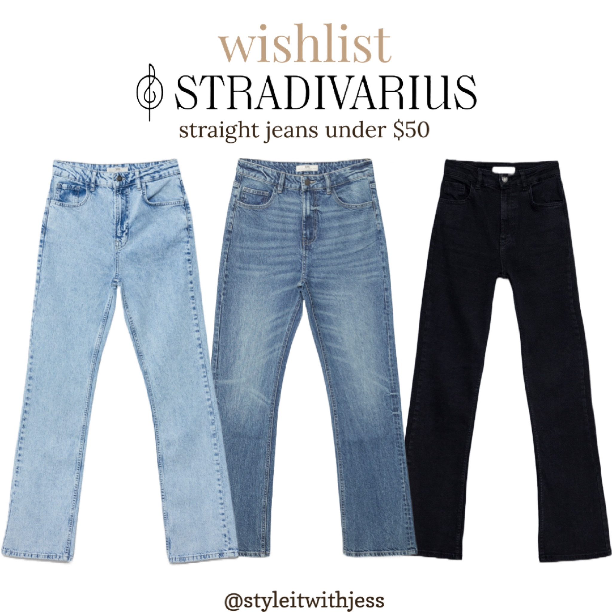 STRADIVARIUS straight jeans under $50 👖🎻🍂

#LTKstyletip #LTKfindsunder50 #LTKfindsunder100
