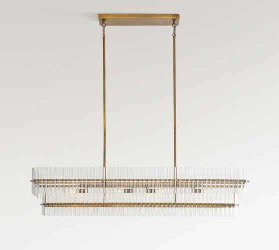 Mallory Crystal Linear Chandelier (40"-55") | Pottery Barn (US)