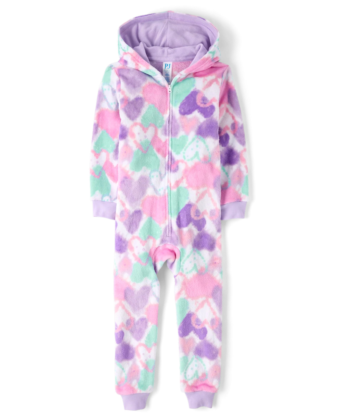 Girls Heart One Piece Pajamas - Cozy Fleece - white | The Children's Place