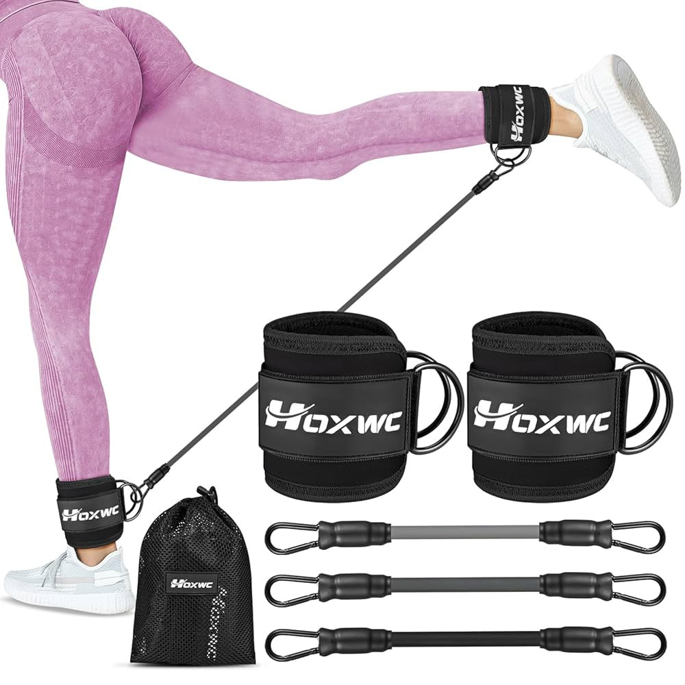 Ankle Resistance Bands with Cuffs, Ankle Bands for Working Out, Ankle Resistance Band for Leg, Bo... | Amazon (US)