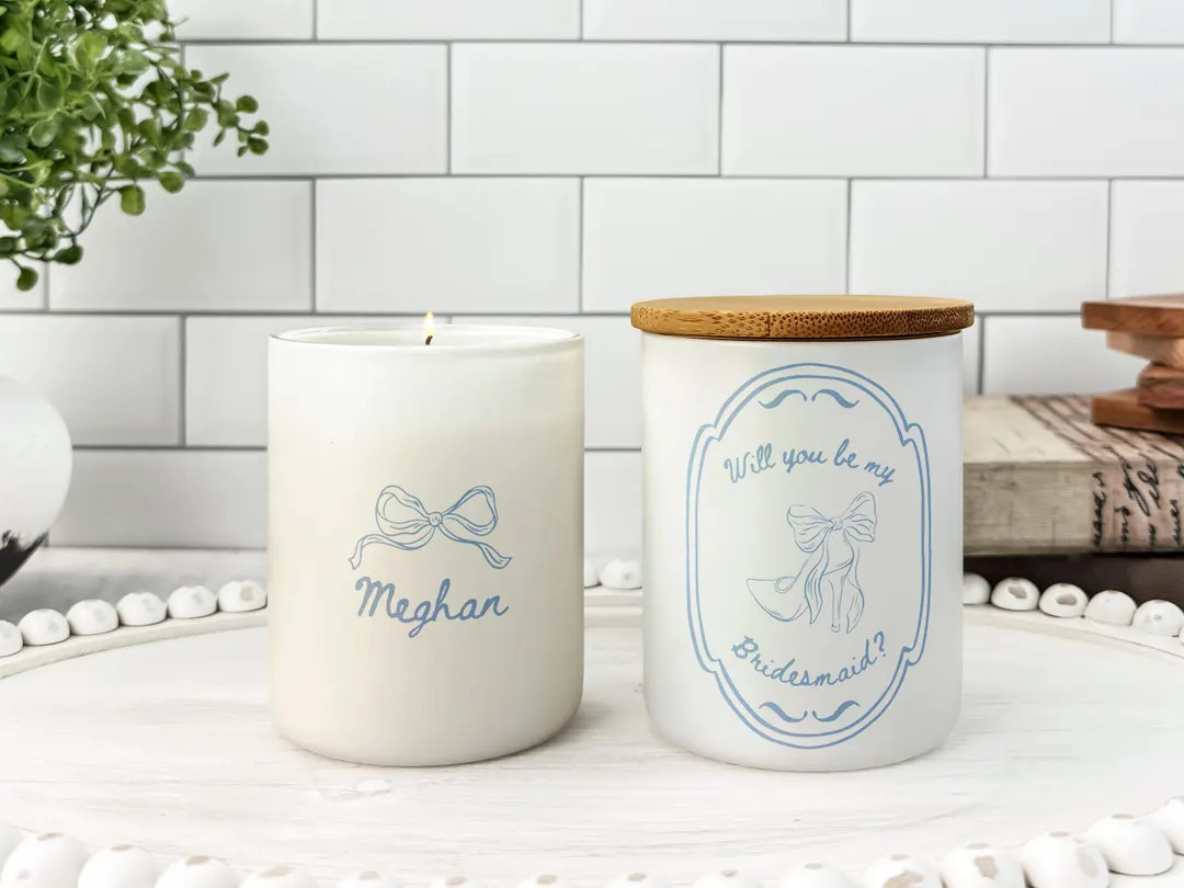 Personalized Bridesmaid Proposal Candle, Will You Be My Bridesmaid Gift, Custom Name Bridesmaid S... | Etsy (Global)