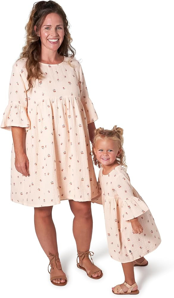 Modern Moments by Gerber Baby Girls' Mommy and Me Gauze Dress | Amazon (US)