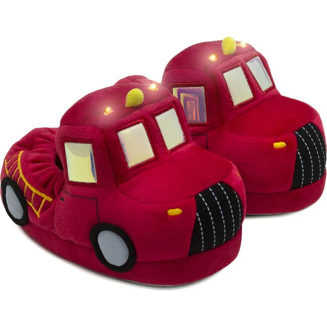 Fire Truck Slippers, Red | Maisonette