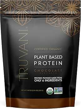 Truvani Vegan Pea Protein Powder | Chocolate | 20g Organic Plant Based Protein | 10 Servings | Ke... | Amazon (US)