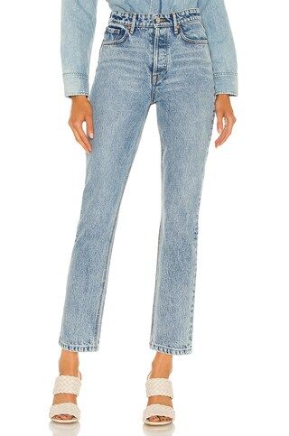 GRLFRND Karolina High Rise Straight Crop in Larchmont from Revolve.com | Revolve Clothing (Global)