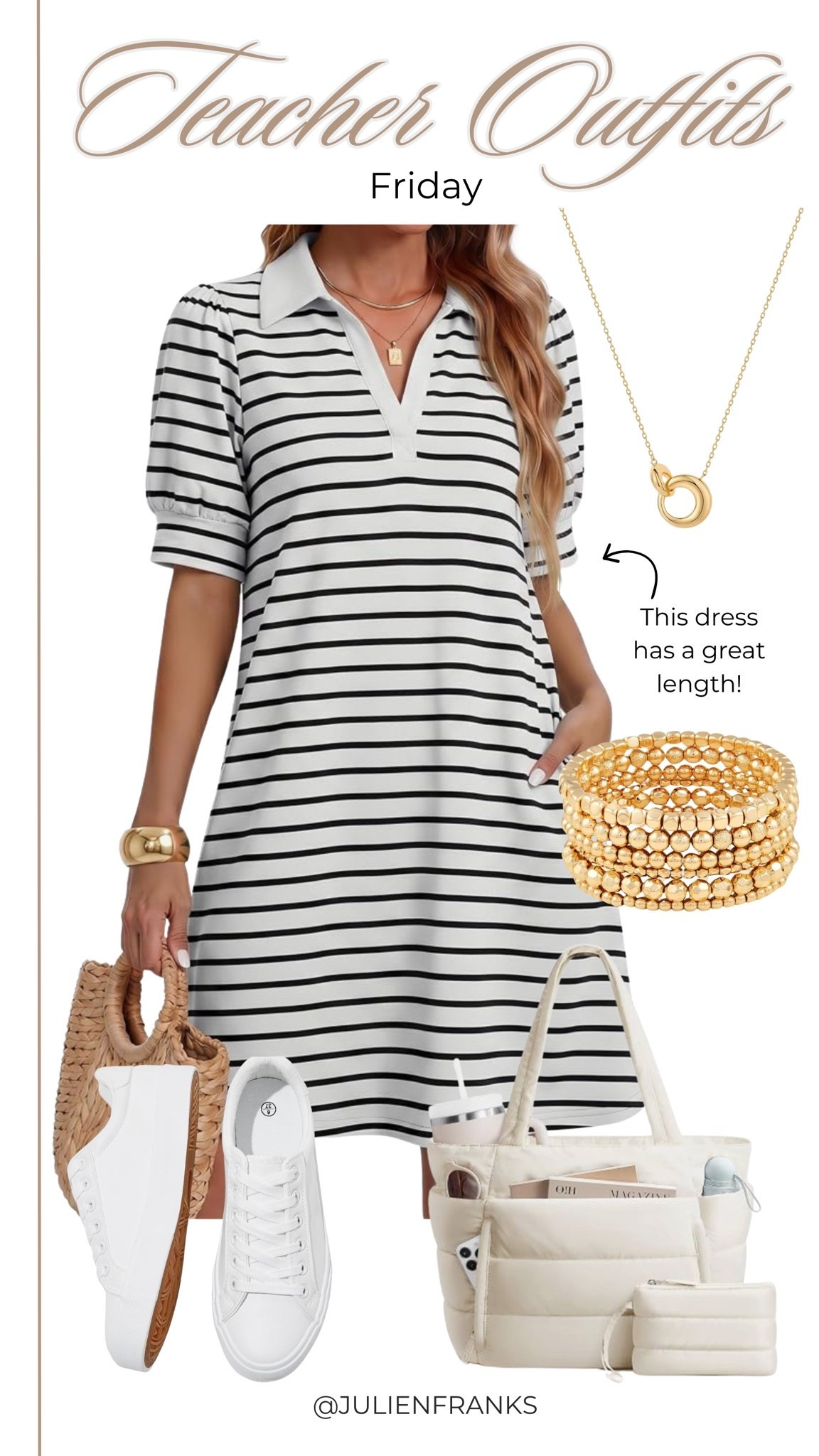 This teacher outfit is perfect for a warm weather day! The dress is a perfect length and super comfortable!

#LTKdayinmylife #LTKootd #LTKgrwm