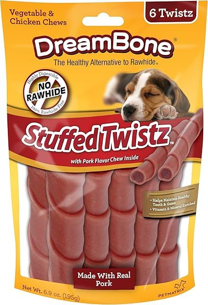 DreamBone Pork Stuffed Twistz Dog Chew, 6 pieces/pack (DBST-02164)       Send to LogieInstantly a... | Amazon (US)