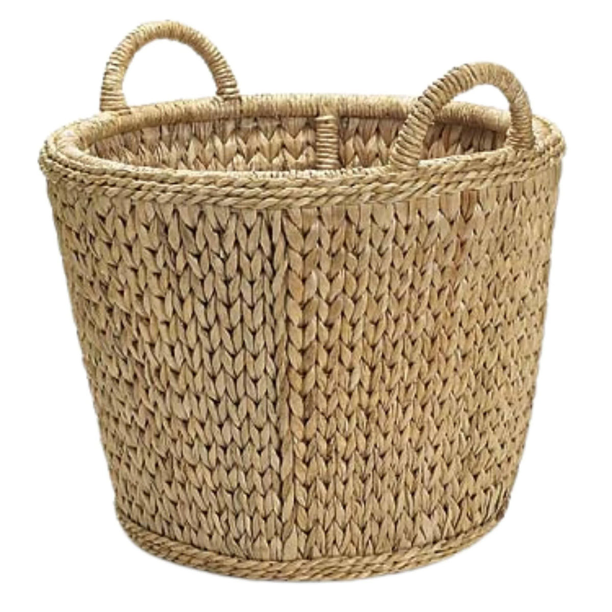 Sweater Weave Rattan Log Storage Basket | The Well Appointed House, LLC