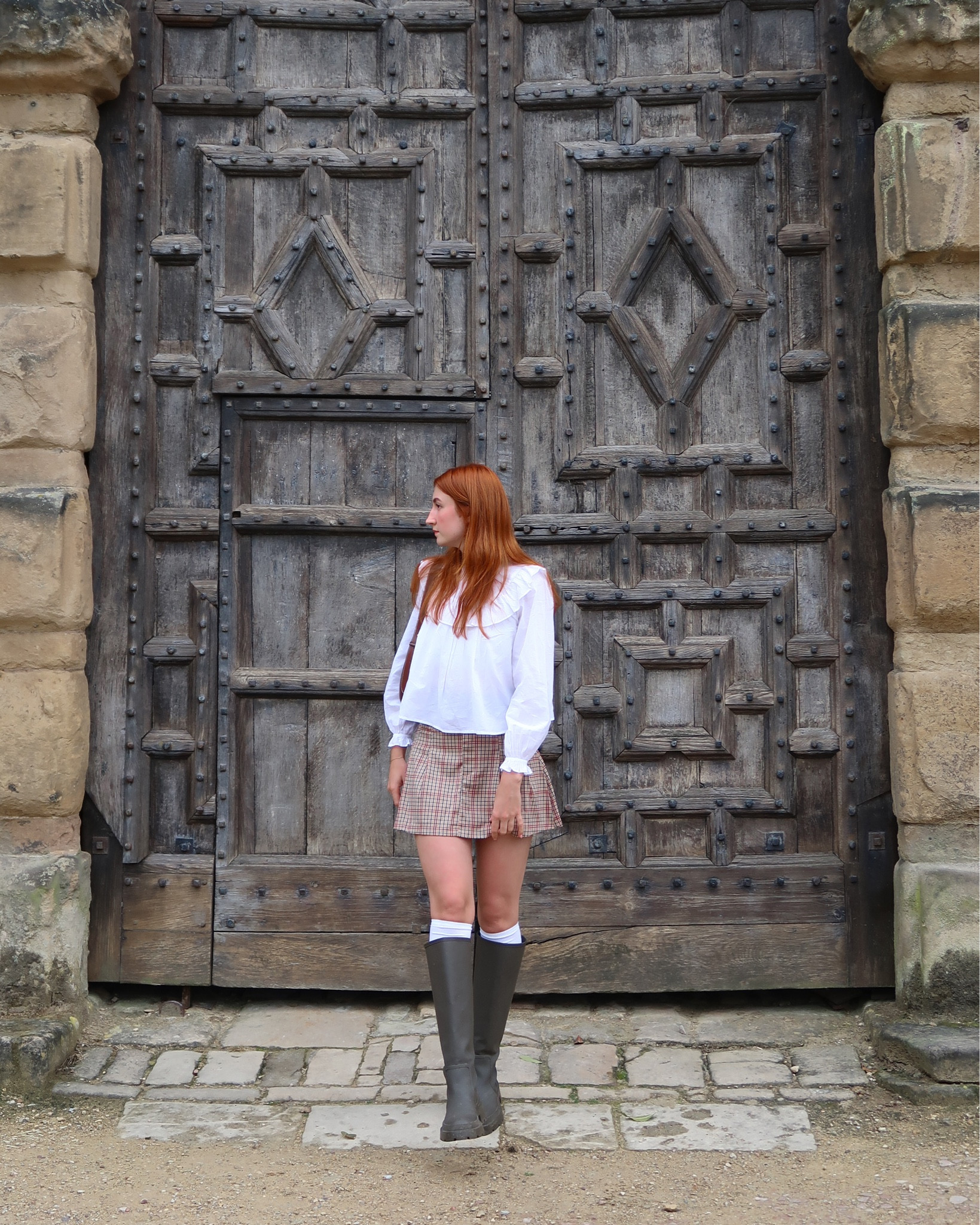 Frill shirt, pleated skirt, knee high boot, autumn outfits 

#LTKSeasonal #LTKstyletip #LTKeurope