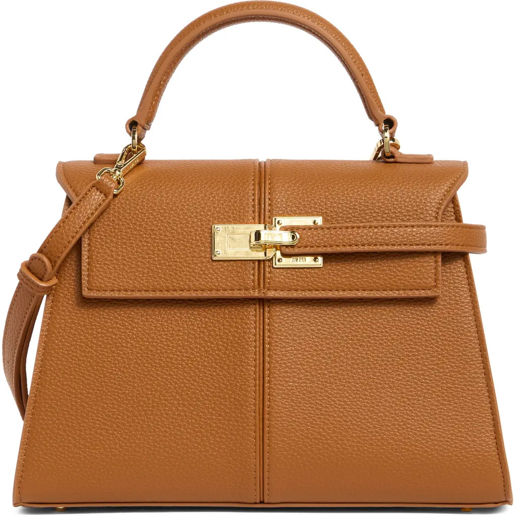 JW PEI Large Elise Faux Leather Top Handle Bag in Brown at Nordstrom | Nordstrom