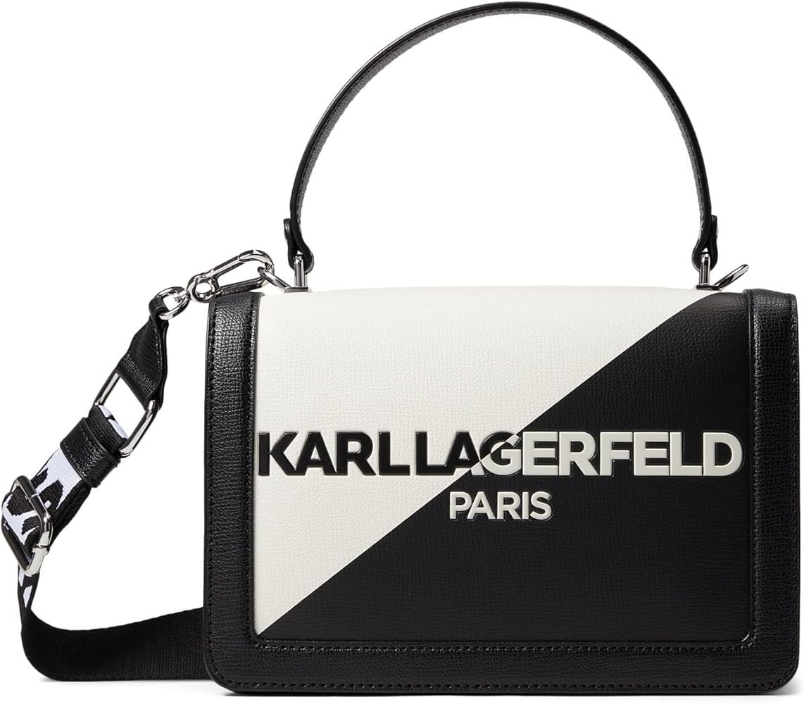 Karl Lagerfeld Paris Simone Crossbody, BLK/BLK/WHT | Amazon (US)