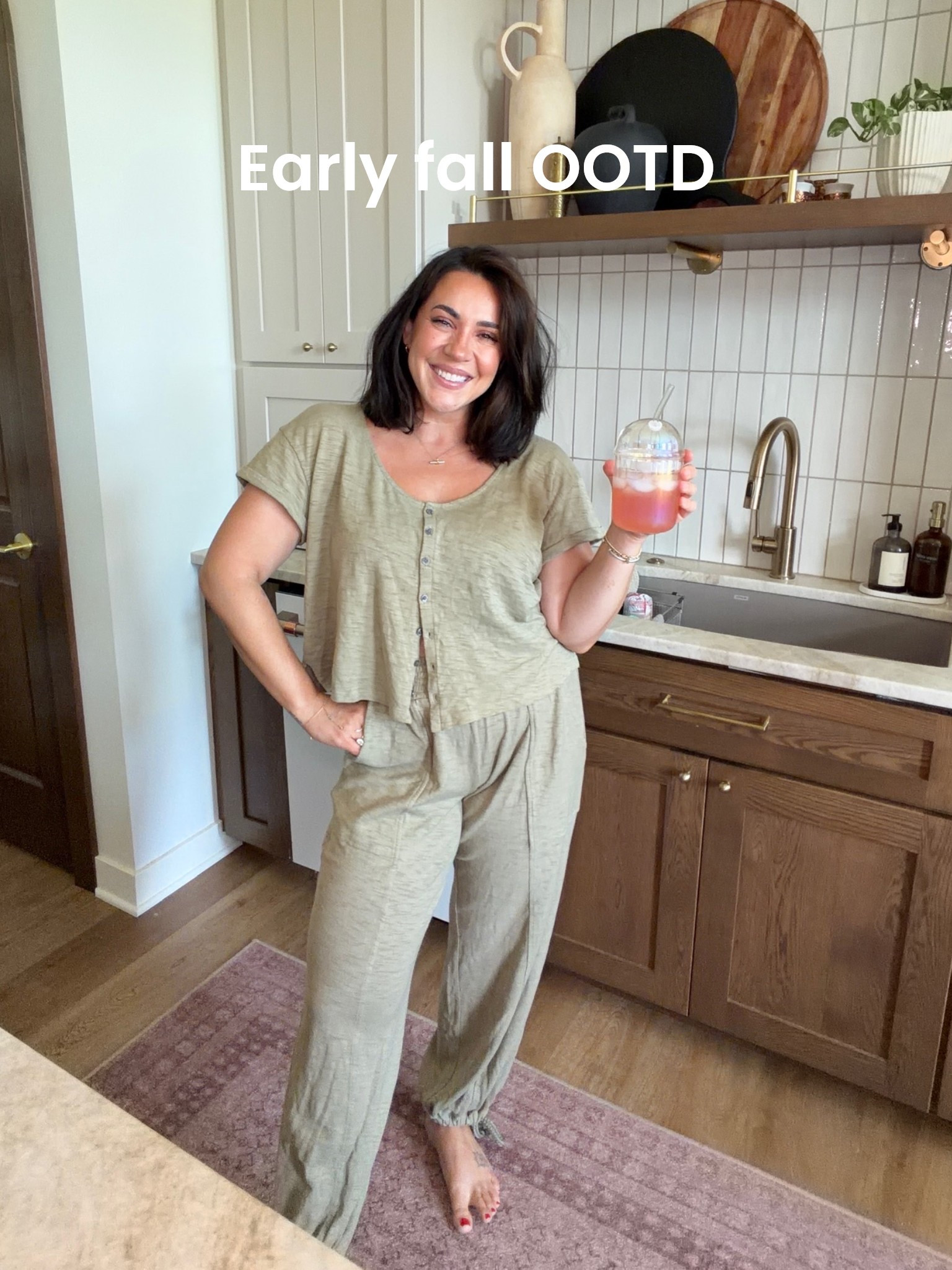 Easy early fall outfit from Target! Top: L, pants: M easy lounge outfit for summer and fall.

#LTKMidsize #LTKSeasonal #LTKootd