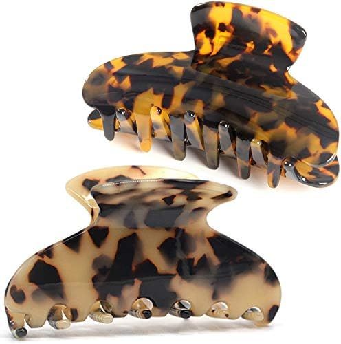 Big Hair Claw Clips Tortoise Shell Nonslip Large Claw Clip for Women,3.5 Inch Strong Hold Hair Ja... | Amazon (US)