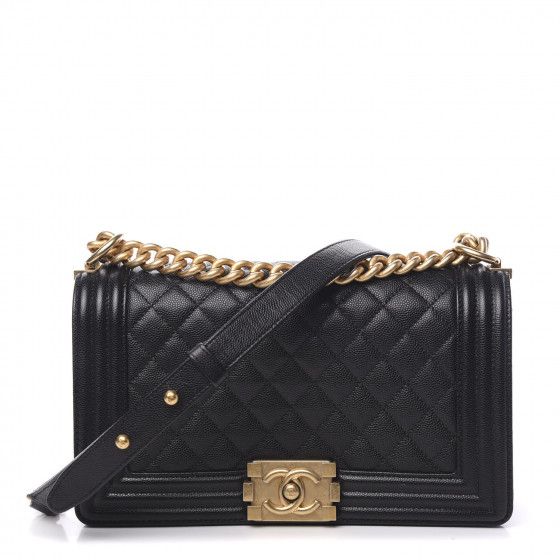 CHANEL Caviar Quilted Medium Boy Flap Black | FASHIONPHILE | Fashionphile