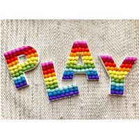 Custom Play Letters - Felt Ball For Play Room, Nursery, Kid Toy Room Kids Decor Childrens Rainbow Sh | Etsy (US)