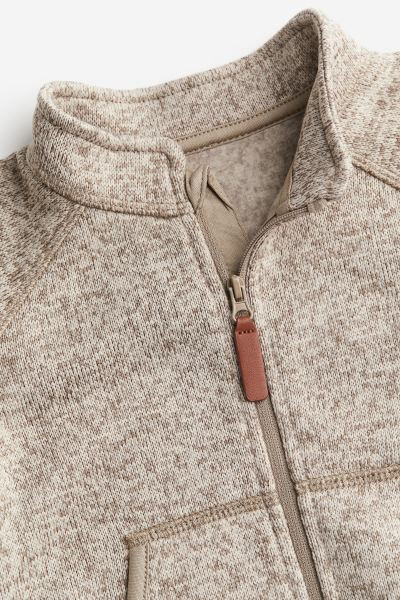 2-piece Fleece-lined Set - Beige melange - Kids | H&M US | H&M (US + CA)