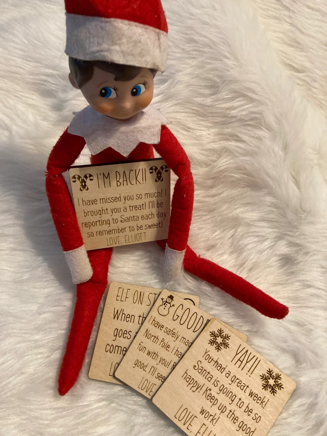 Mini Elf Sign, Elf Arrival Sign, Elf Sign Set, Elf Accessories, Personalized Elf Sign, Elf On Str... | Etsy (US)