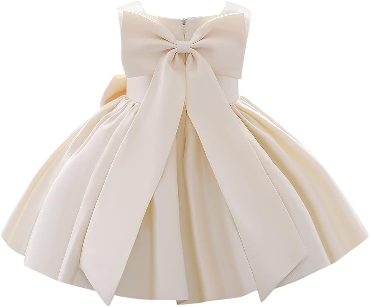 IDOPIP Flower Girl Bowknot Tutu Dress for Kids Baby Princess Wedding Bridesmaid Birthday Party Pa... | Amazon (US)