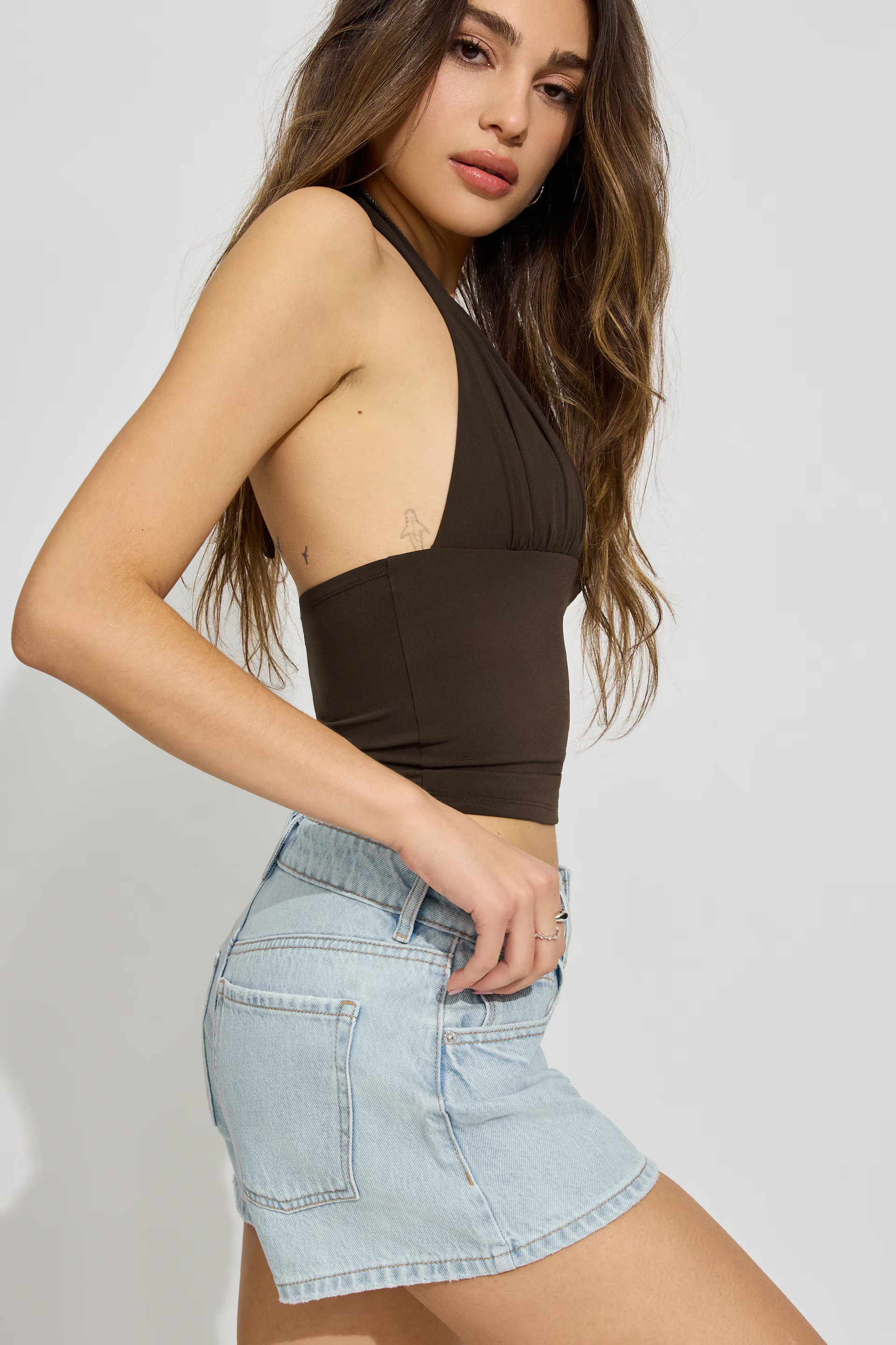 Denim Relaxed A-Line Shorts | Garage Clothing