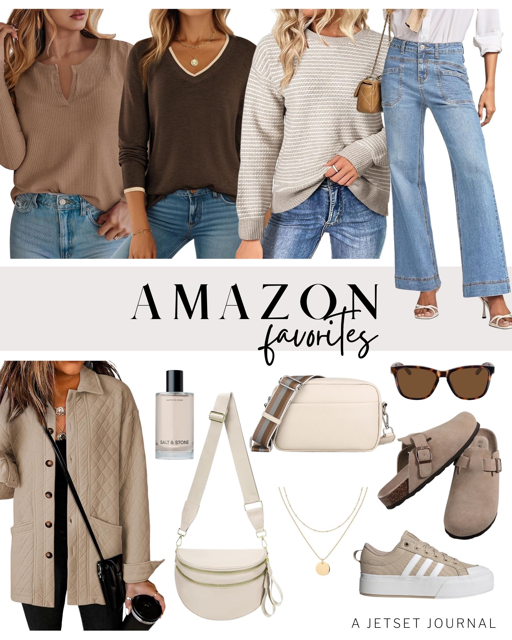 These Amazon favorites are perfect for updating your wardrobe this fall!
brown tones, fall sweater, salt and stone, layered necklace, amazon finds, shopping spree, trendy pieces, must have items, fashion finds, amazon style, wardrobe staples, stylish finds, wardrobe update, must have accessories, affordable look, fall outfit, fall style

#LTKStyleTip #LTKSeasonal #LTKU