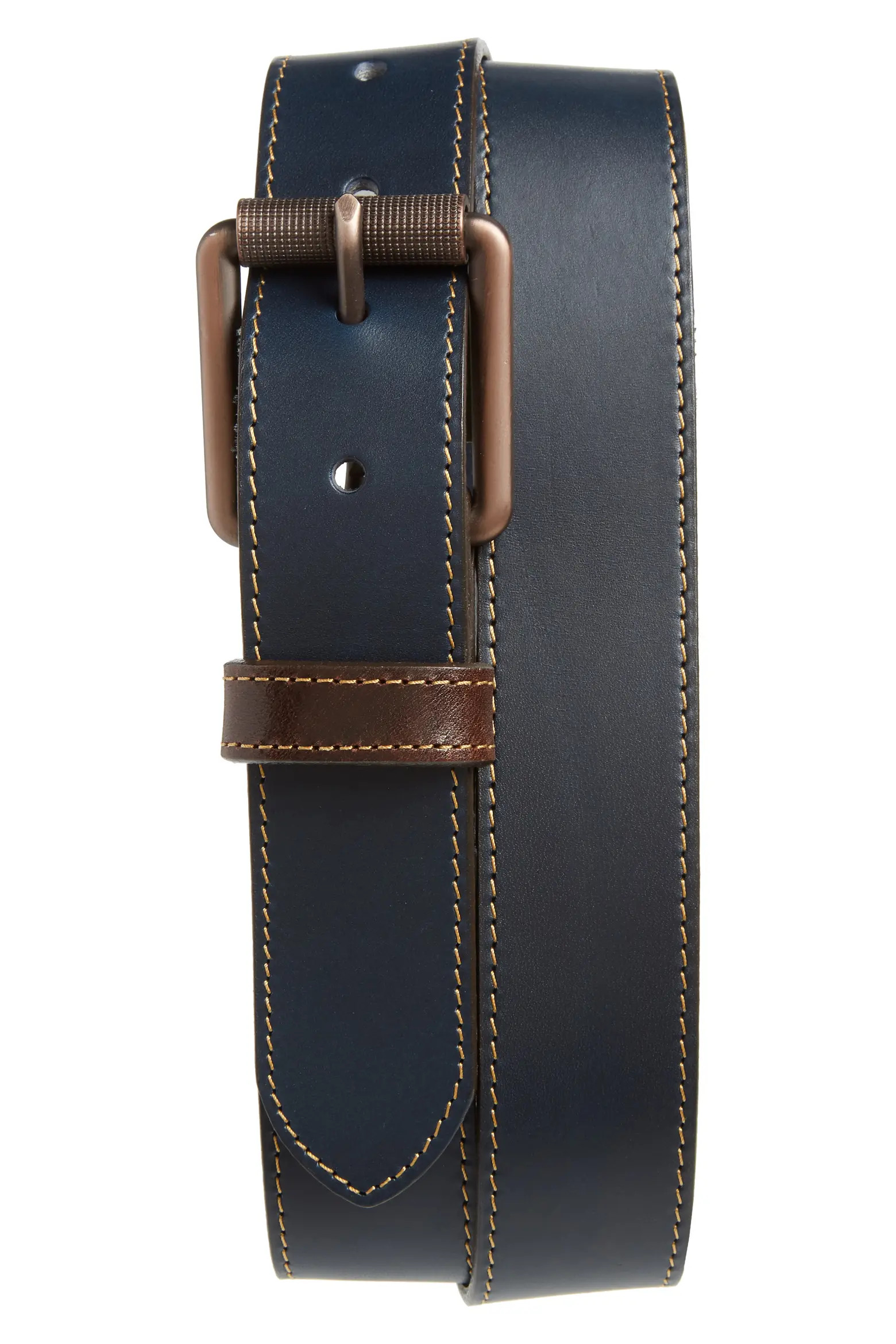 Contrast Stitch Calfskin Belt (Men) | Nordstrom | Nordstrom