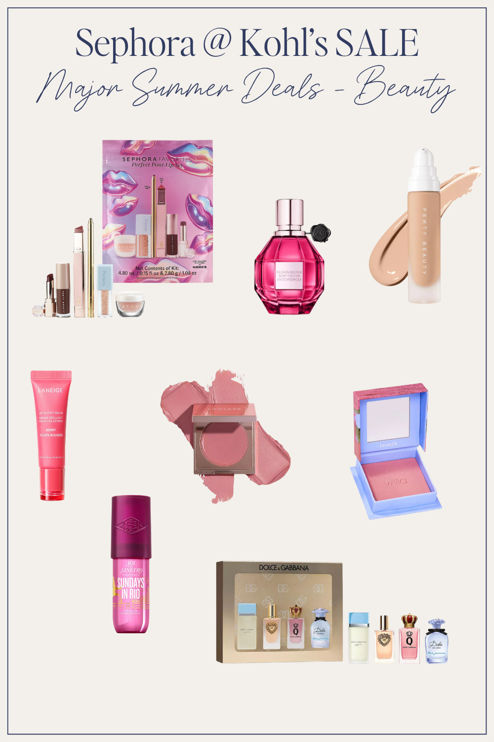 
Sephora at Kohl's Major Summer Deaqls SALE! 🎉 Shop my favorite beauty products. @kohls @sephora #kohls #kohlspartner #sephoraatkohls 

 