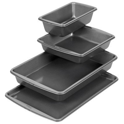 Wilton Ultra Bake Pro 4pc Bakeware Set: Nonstick Carbon Steel Baking Pan & Sheet, Dishwasher-Safe, Silver | Target