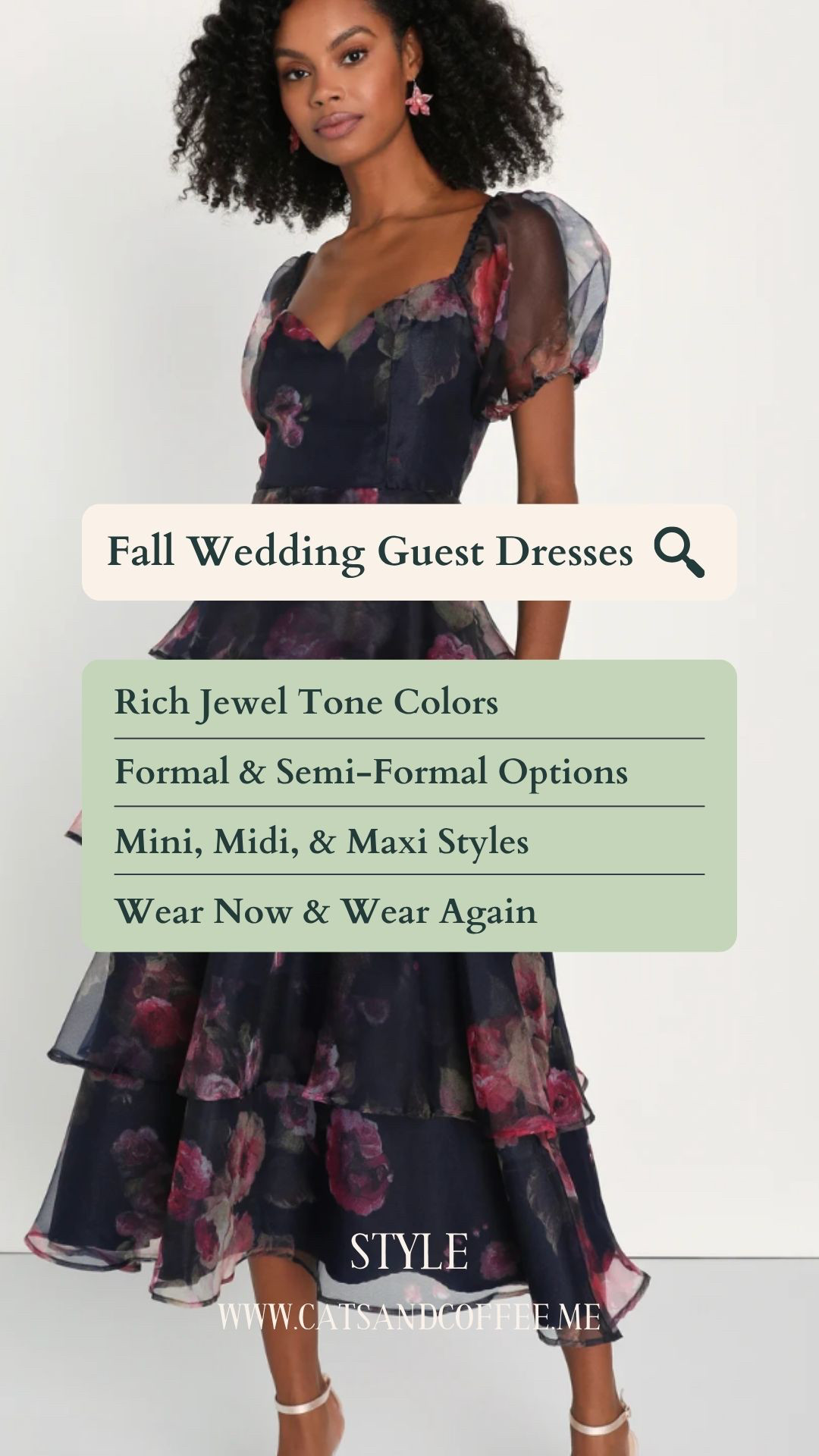 Romantic wedding guest dresses you can wear again and again 💚 I’m loving rich jewel tones, soft florals, and elegant cocktail dress styles for fall and winter weddings. Linking my favorite Abercrombie & Fitch, Hill House, and Lulu’s finds — a mix of mini, midi, and maxi dresses perfect for any dress code. 

 #LTKSeasonal #LTKParties #LTKWedding