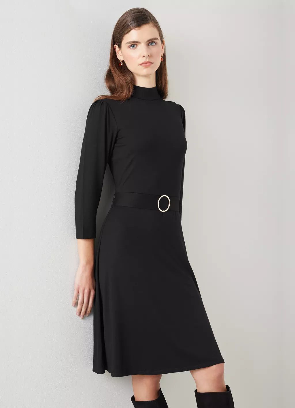 Florrie Black Lenzing™ Ecovero™ Viscose Dress | L.K. Bennett (UK)