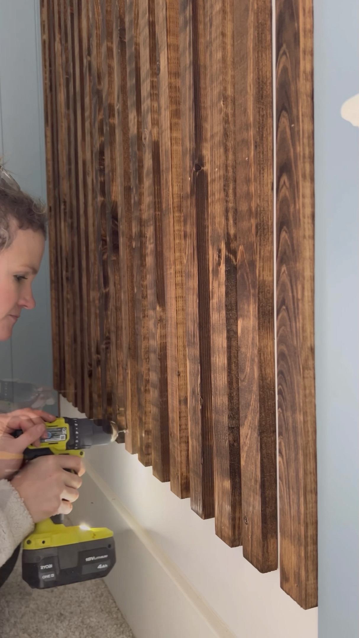 DIY slat wall bookshelves woodworking power tools wood glue clamps drill and driver stain kids room design bedroom decor

#LTKunder50 #LTKFind #LTKhome