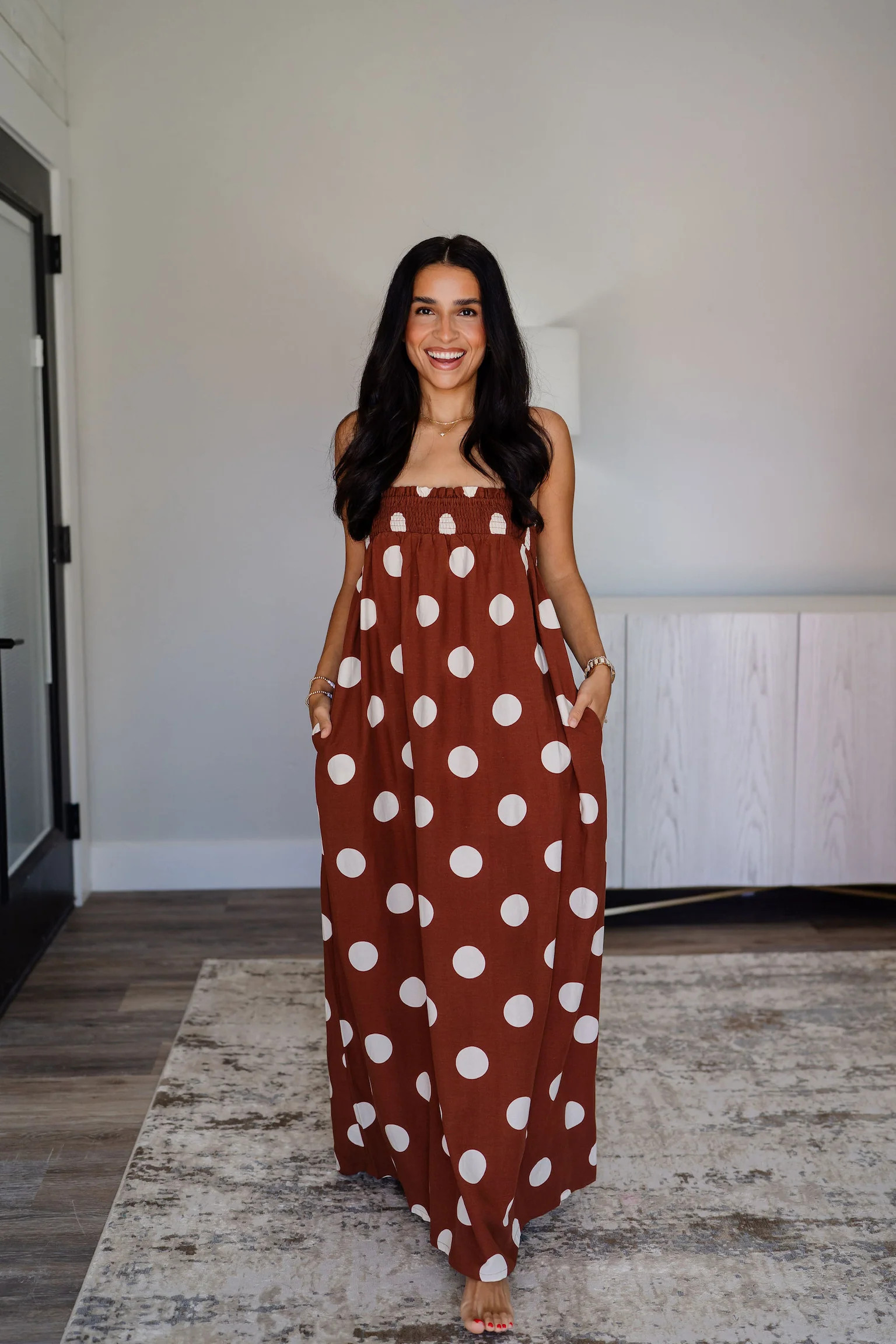 Polka Linen Blend Dress | All About You