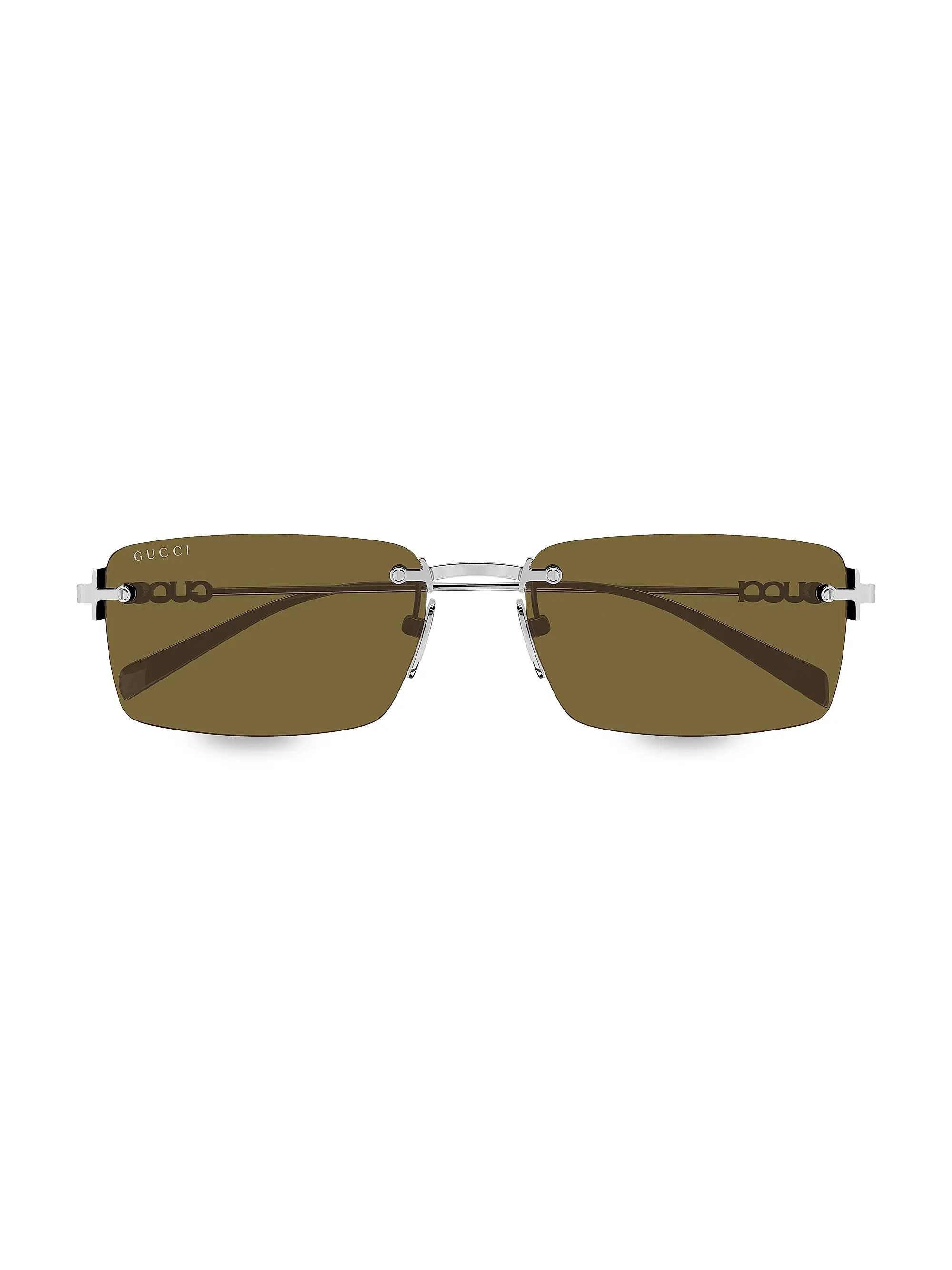 Gucci Gucci Block 56MM Rectangular Sunglasses | Saks Fifth Avenue | Saks Fifth Avenue