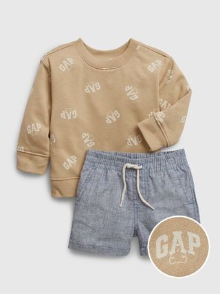 Baby Two-Piece Gap Logo Outfit Set | Gap (US)