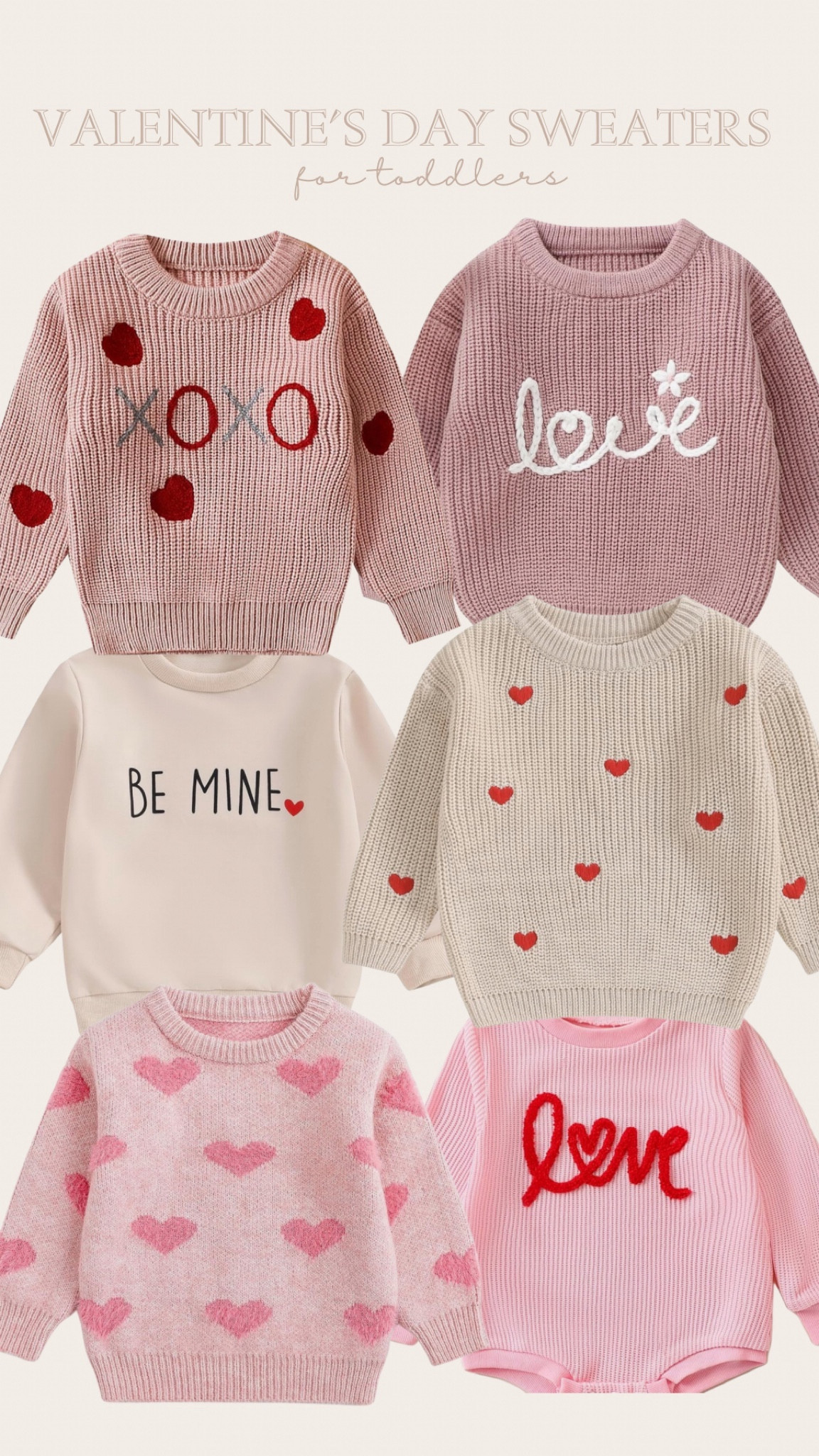 Valentines day toddler sweaters 
Toddler girl sweater 
Amazon finds 


#LTKkids #LTKbaby #LTKfamily