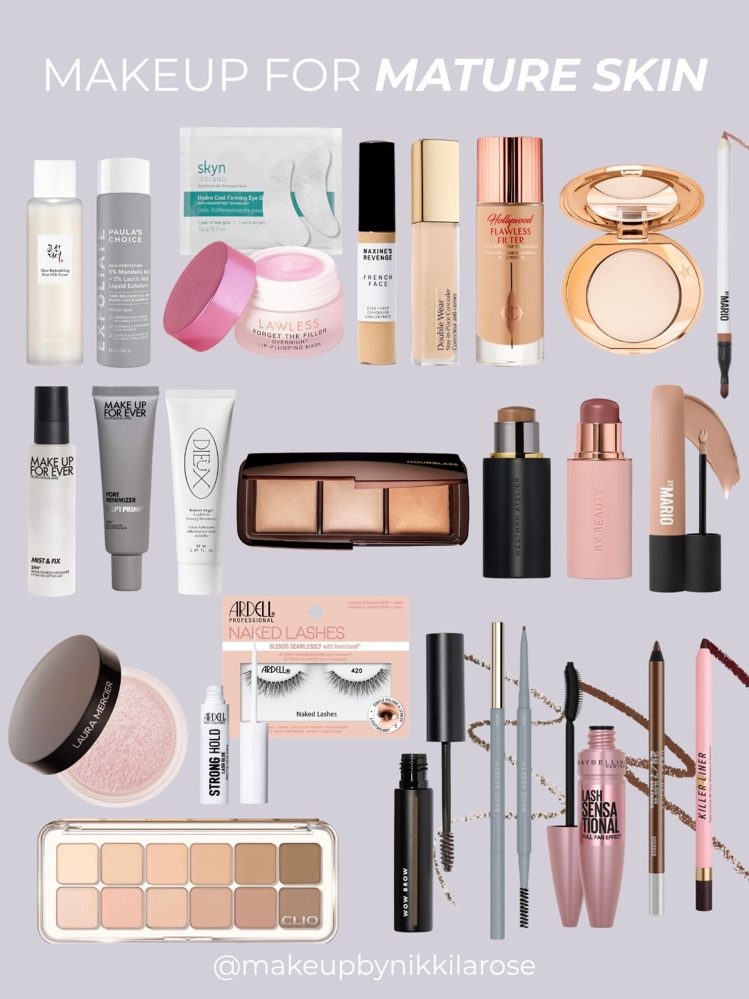 all the products I used on my model with mature skin! Watch the full tutorial on my YouTube Channel ❤️

#LTKBeauty