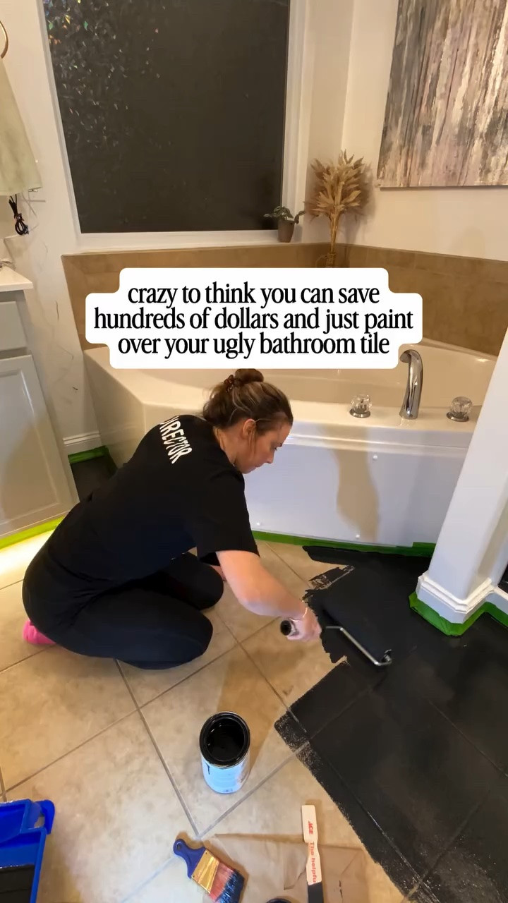 3 YEARS ago was when I did this DIY (☝🏻with tile paint) and it’s held up great! I have exactly ONE spot where the paint has come up and it’s from the rubber on the bottom of the squatty potty stool lol oooopsies 💩

✨In my experience: Paint products work best when you let the paint CURE (not just dry!) I’m a firm believer in reading the directions + don’t rush it! Linking all the supplies for ya!

🎨Comment SHOP and I’ll send you a DM with the link for what I used. Make sure you’re following @hannah_weakley_home so it hits your inbox💌

SAVE this for later if you have old tile floors that need a refresh! I promise it’s so worth the elbow grease💪🏻