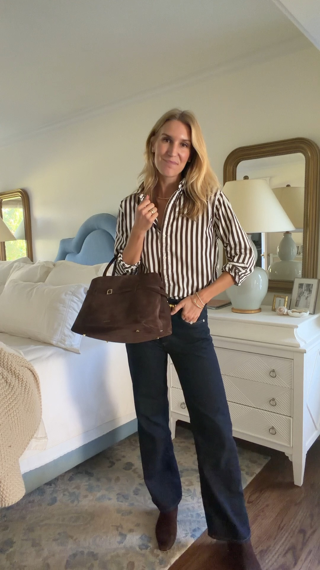 Friday work outfit! Jeans are TTS (25), suede boots TTS

#LTKWorkwear #LTKStyleTip #LTKFindsUnder50