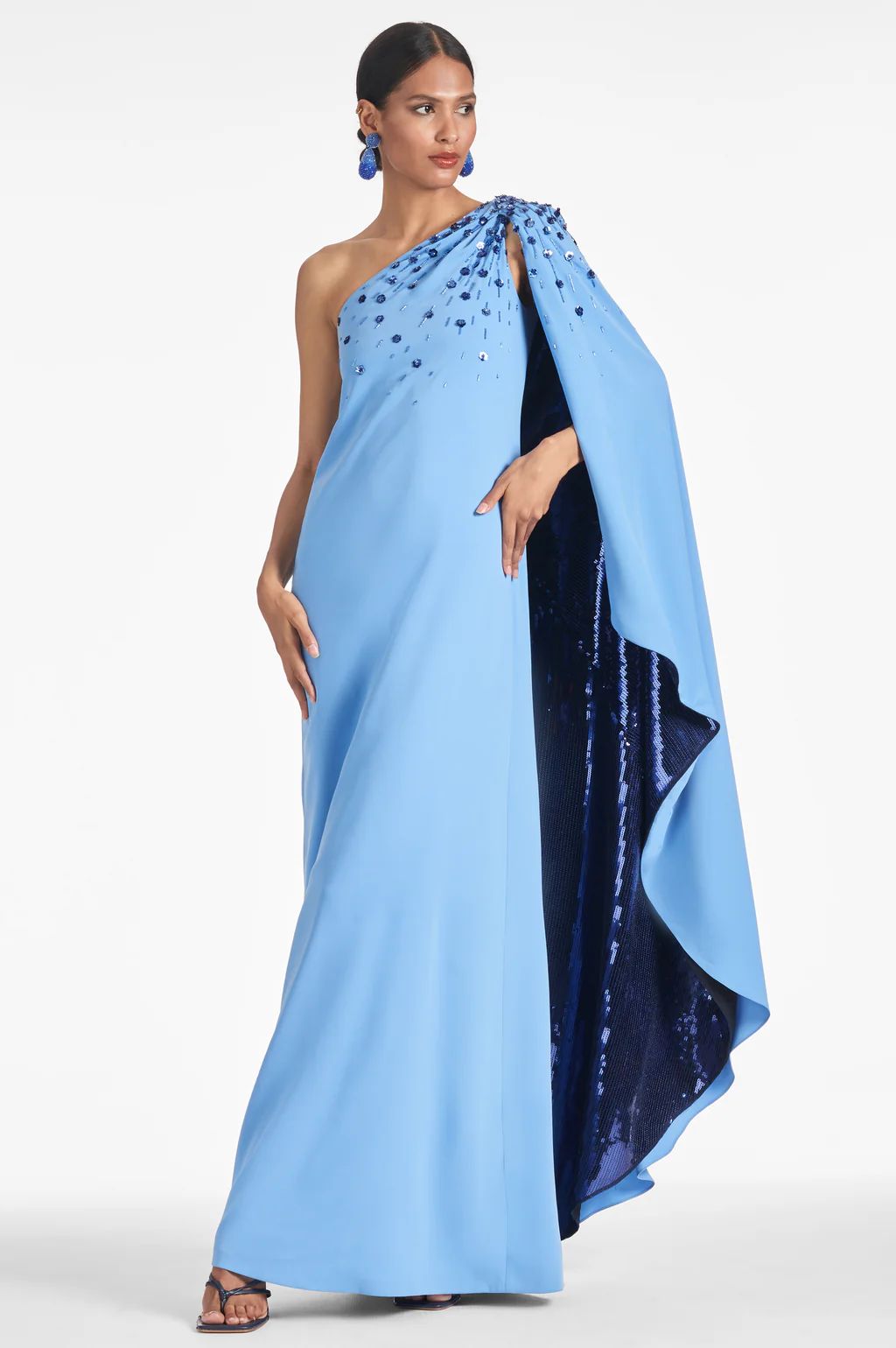 Leila Gown - Periwinkle/Sapphire | Sachin and Babi