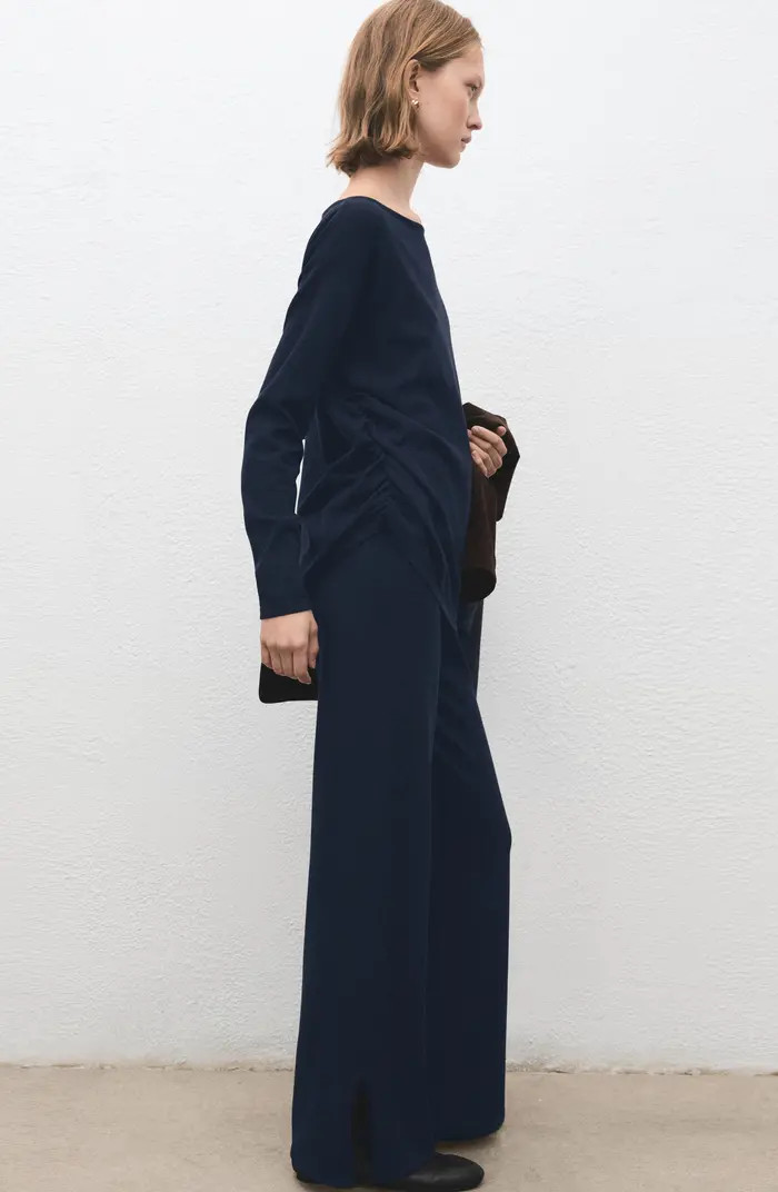 Split Hem Pull-On Straight Leg Knit Pants | Nordstrom